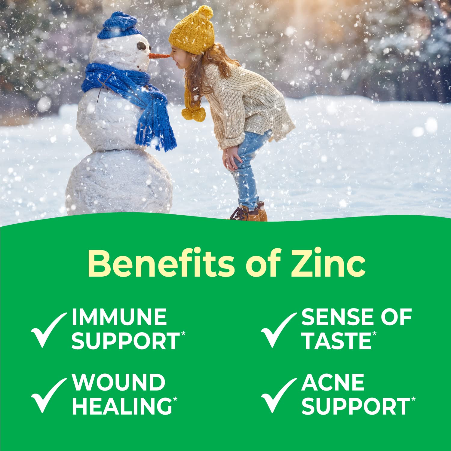 VitaWorks Kids Zinc 15 mg, etiqueta vegana certificada para tranquilidad.