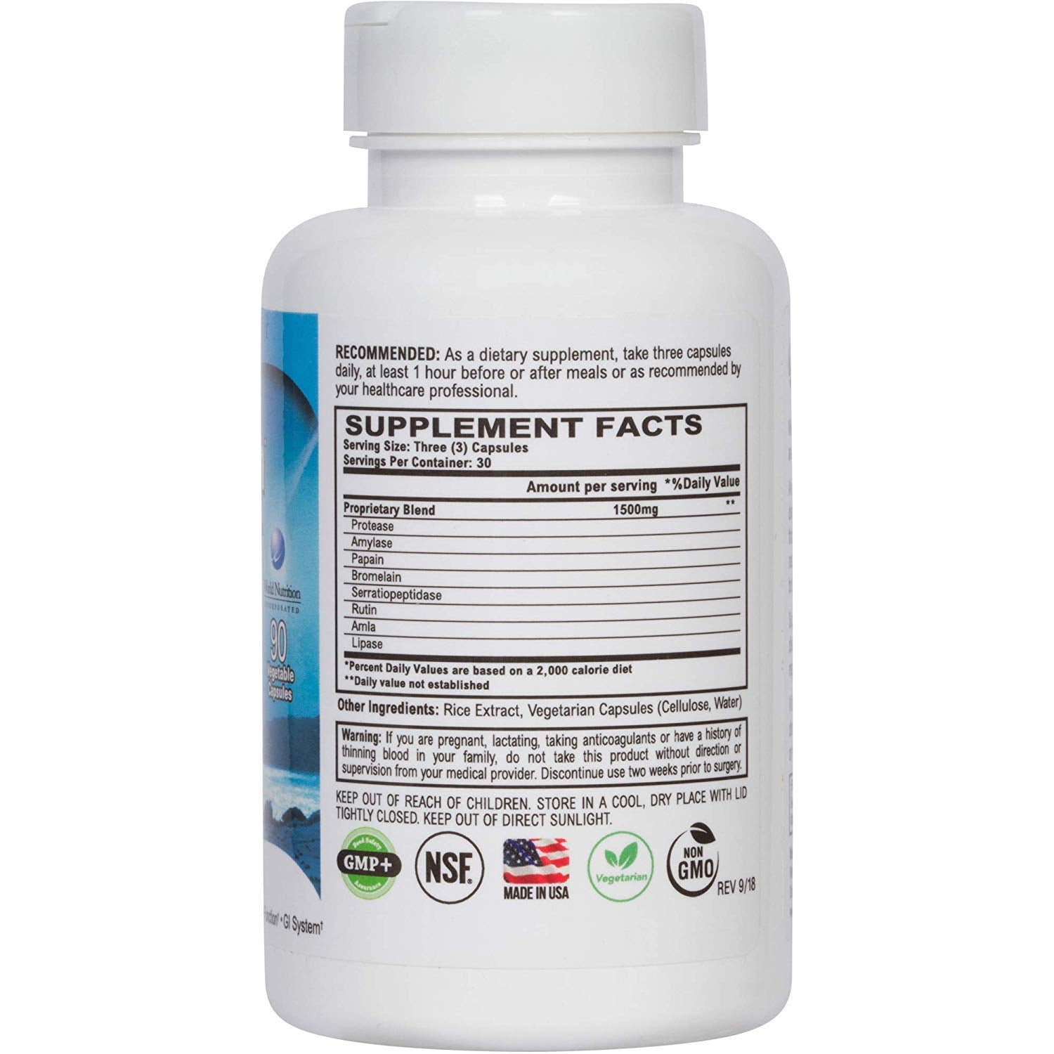 VITÄLZYM serrapeptase capsules shown up close for systemic enzyme support