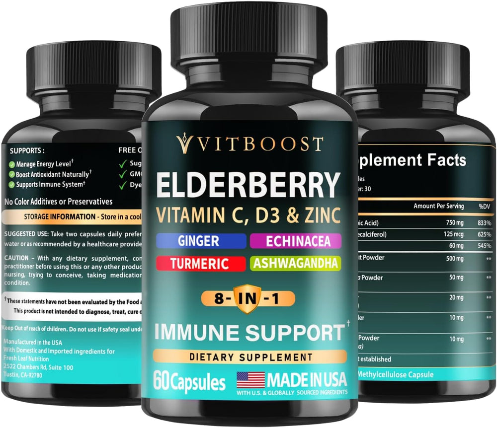 Vitboost Elderberry packaging on shelf signaling availability