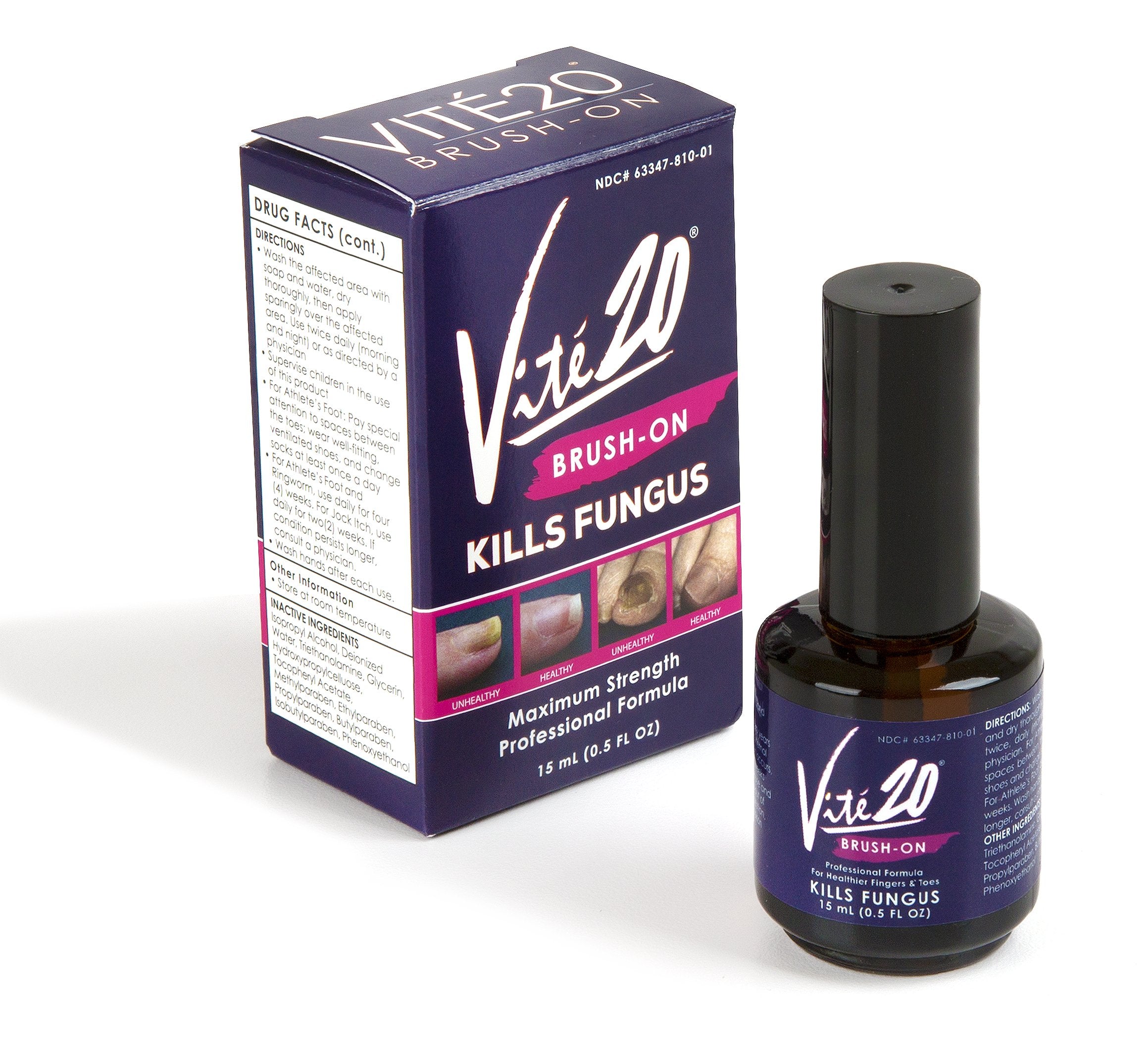 VITÉ20 Antifungal Brush-On bottle with easy, mess-free nail application.