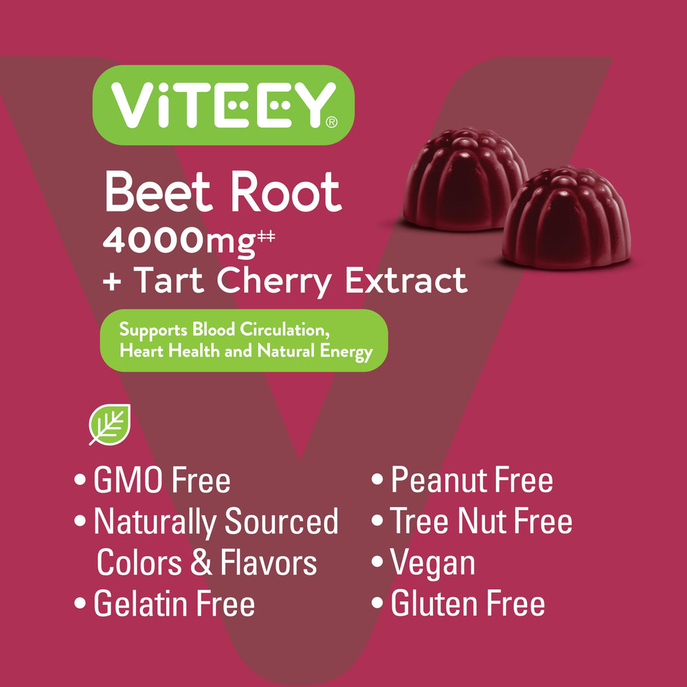 Viteey Beet Root Gummies packaging for travel and busy days