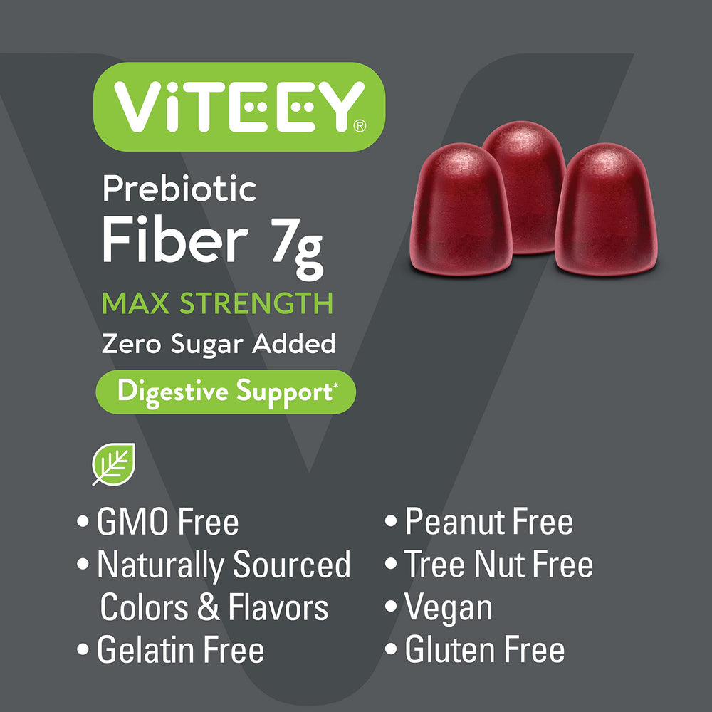 VITEEY gummies support gentle bowel regularity.