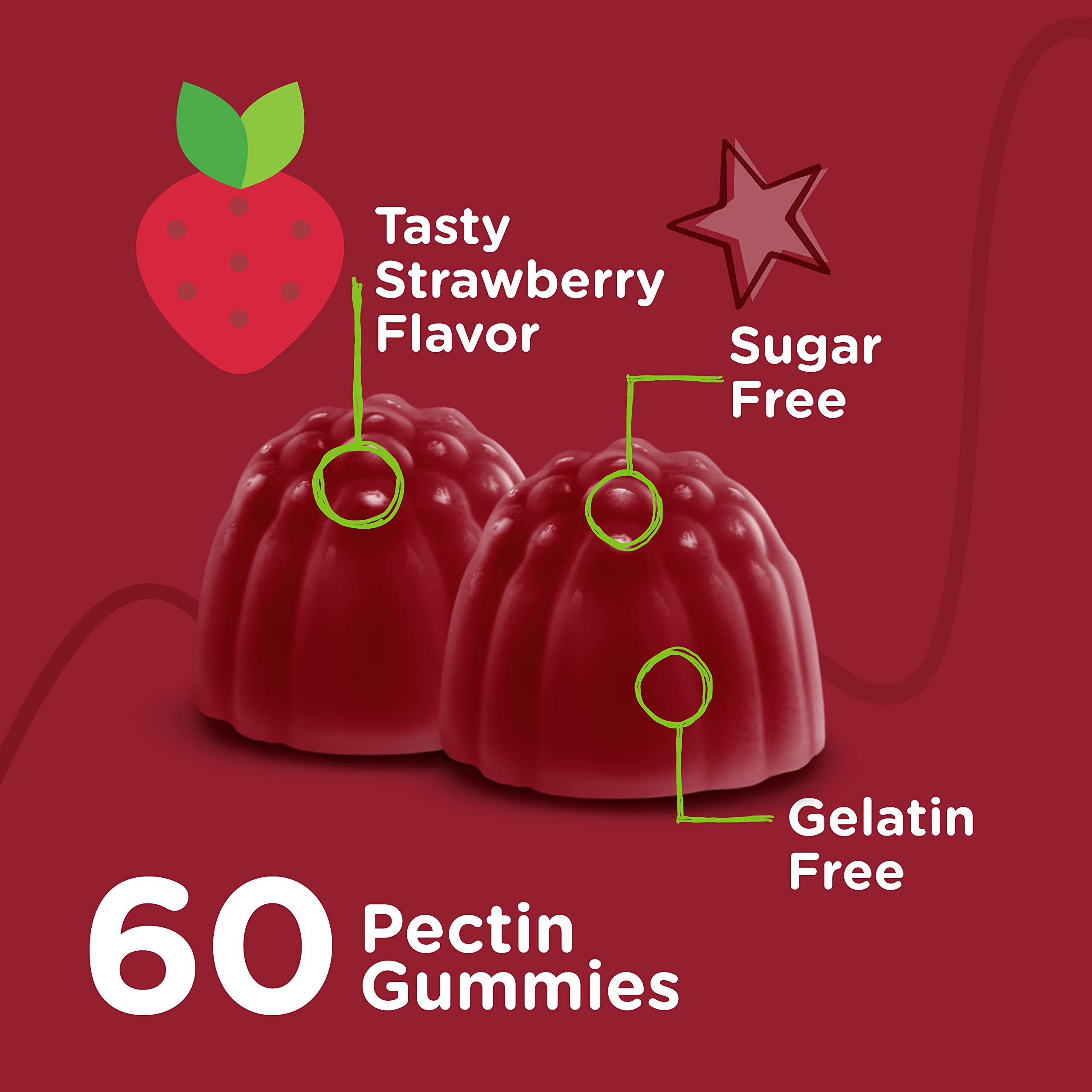 Viteey Kids B12 serving size image, two gummies per serving.