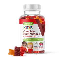 Viteey Kids Multivitamin Gummies bottle front, convenient two-month supply for daily kid nutrition.