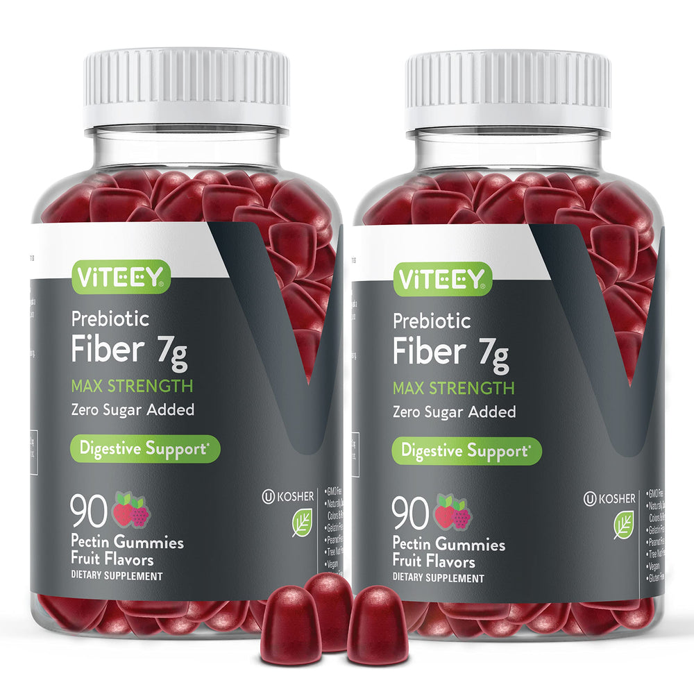 VITEEY prebiotic fiber gummies for adults in a 180-count bottle.