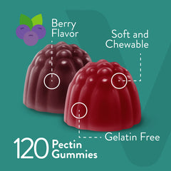 Viteey Probiotic Gummies label close-up shows vegan and gluten-free ingredients