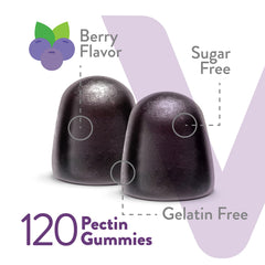 Viteey Sambucus gummies packaging with kosher certification.