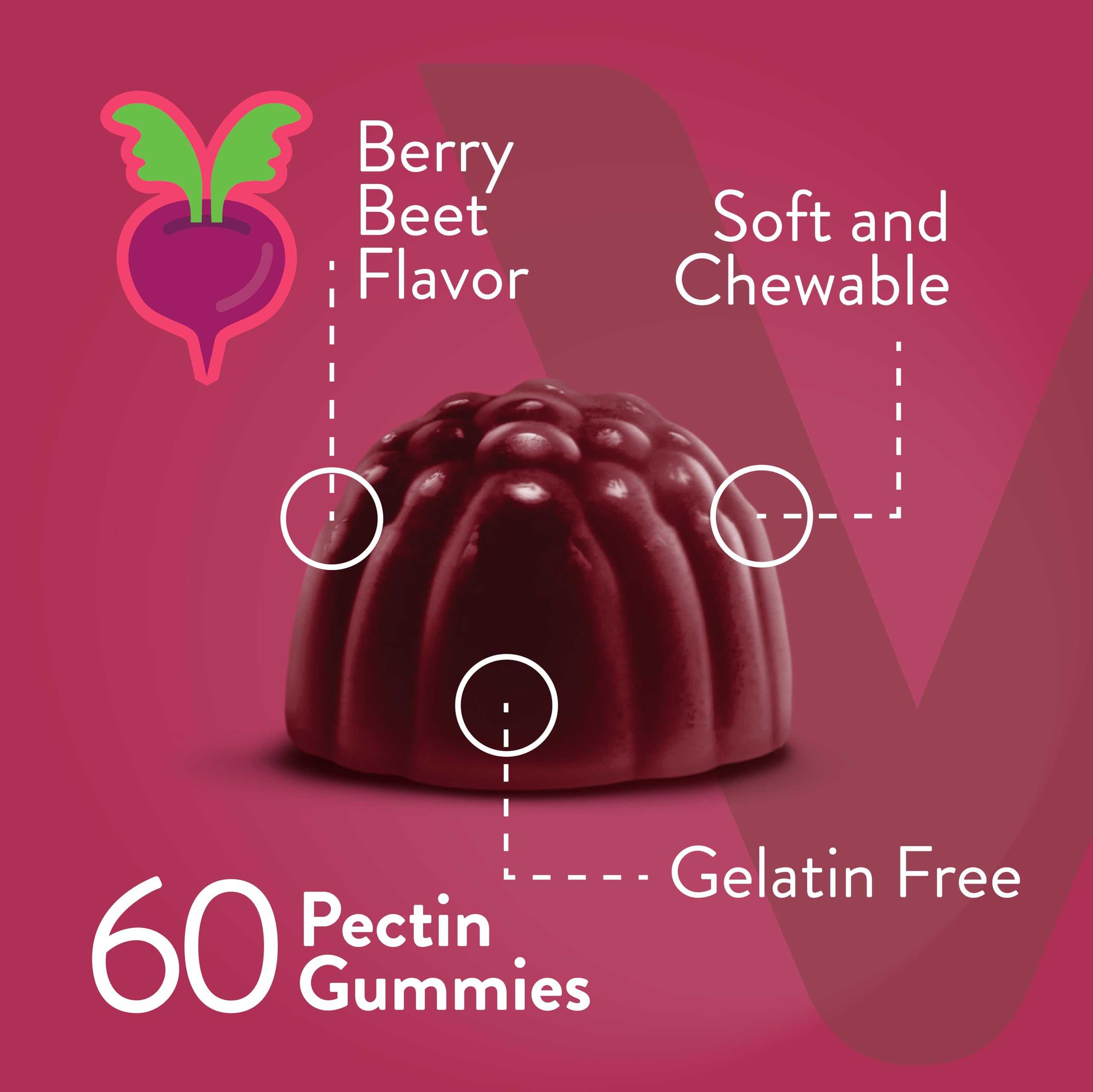 Viteey Tart Cherry Beet Gummies ingredients show vegan, gluten-free formula