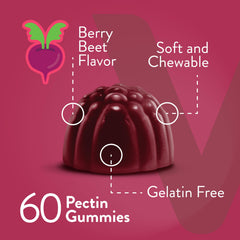 Viteey Tart Cherry Beet Gummies ingredients show vegan, gluten-free formula