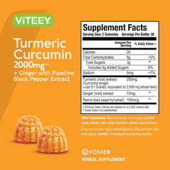 Viteey label highlights vegan, non-GMO, and kosher certified ingredients.