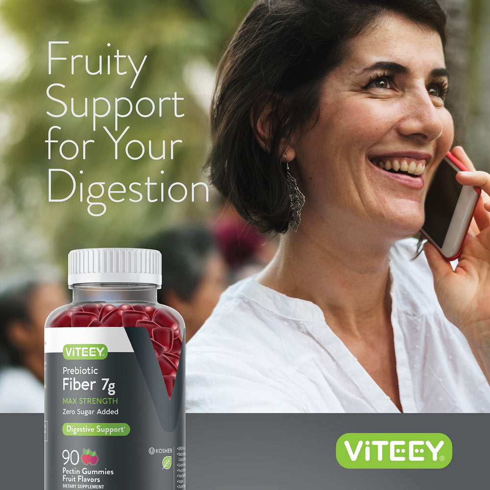 Zero sugar added badge on VITEEY packaging.