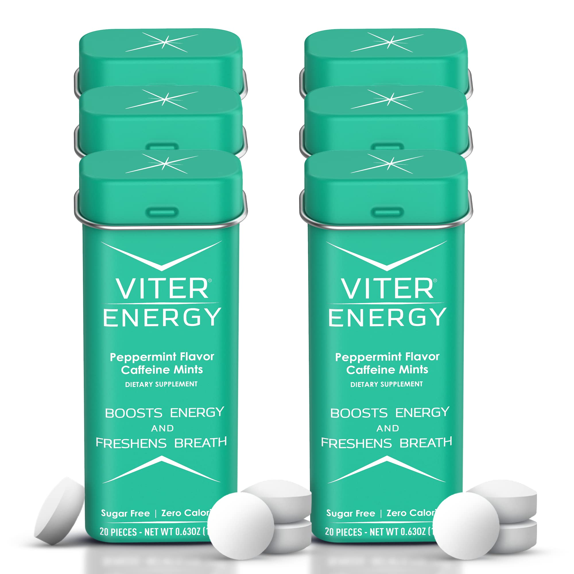 Viter Energy 40mg Mints pack shows portable energy on the go.