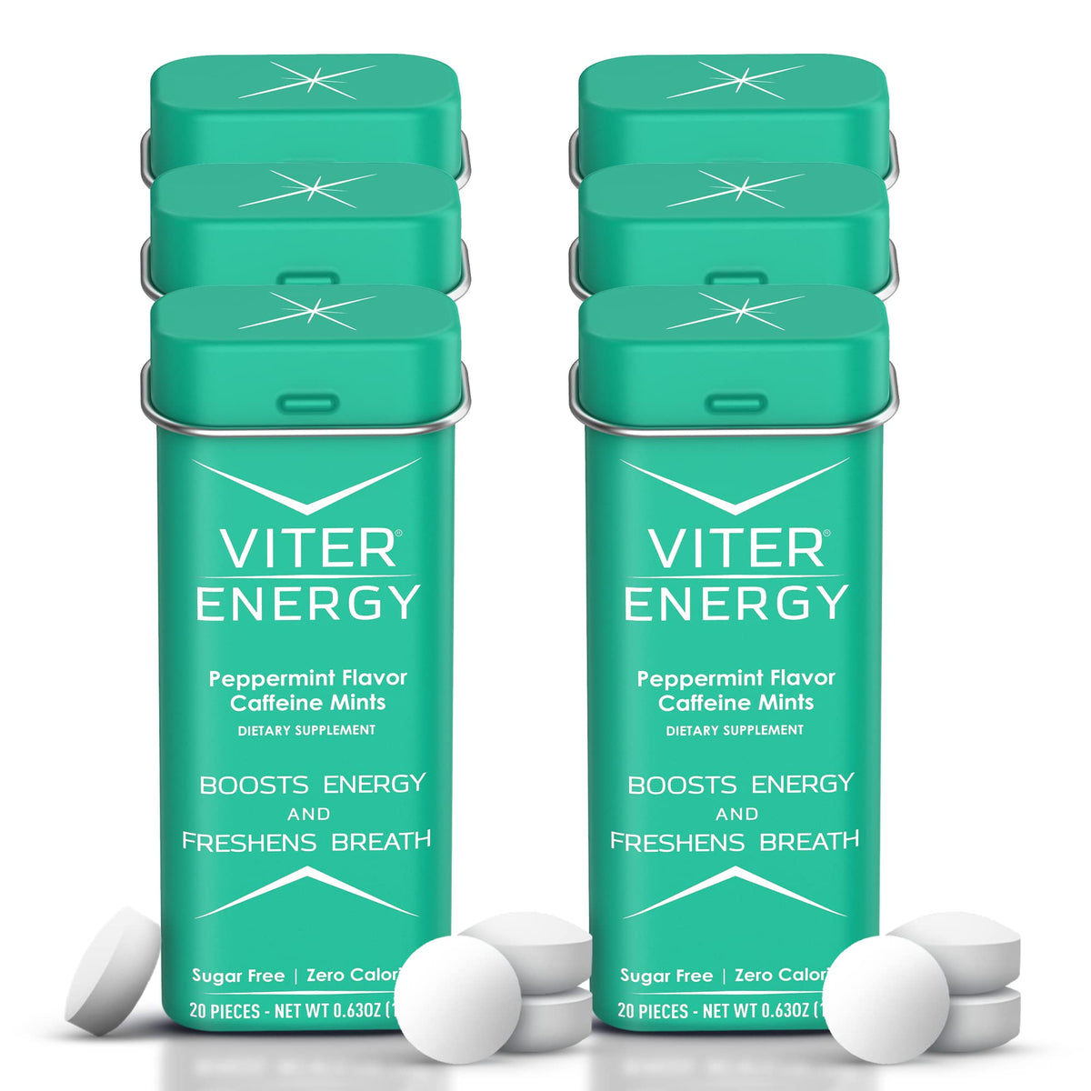 Viter Energy 40mg Mints pack shows portable energy on the go.