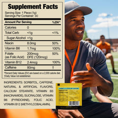 Viter Energy sachet pack shows convenient on-the-go mints for travel and study
