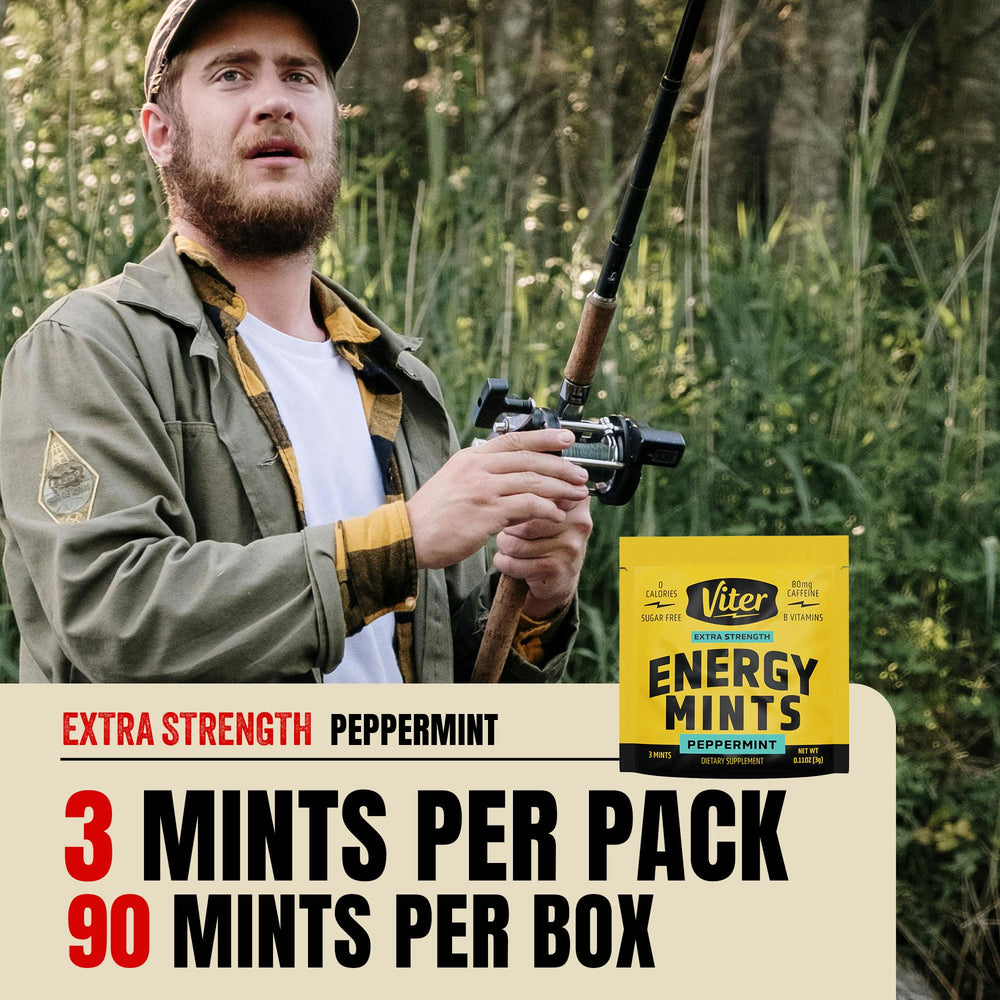 Viter Energy travel-size compact demonstrates 3-mint per sachet portability
