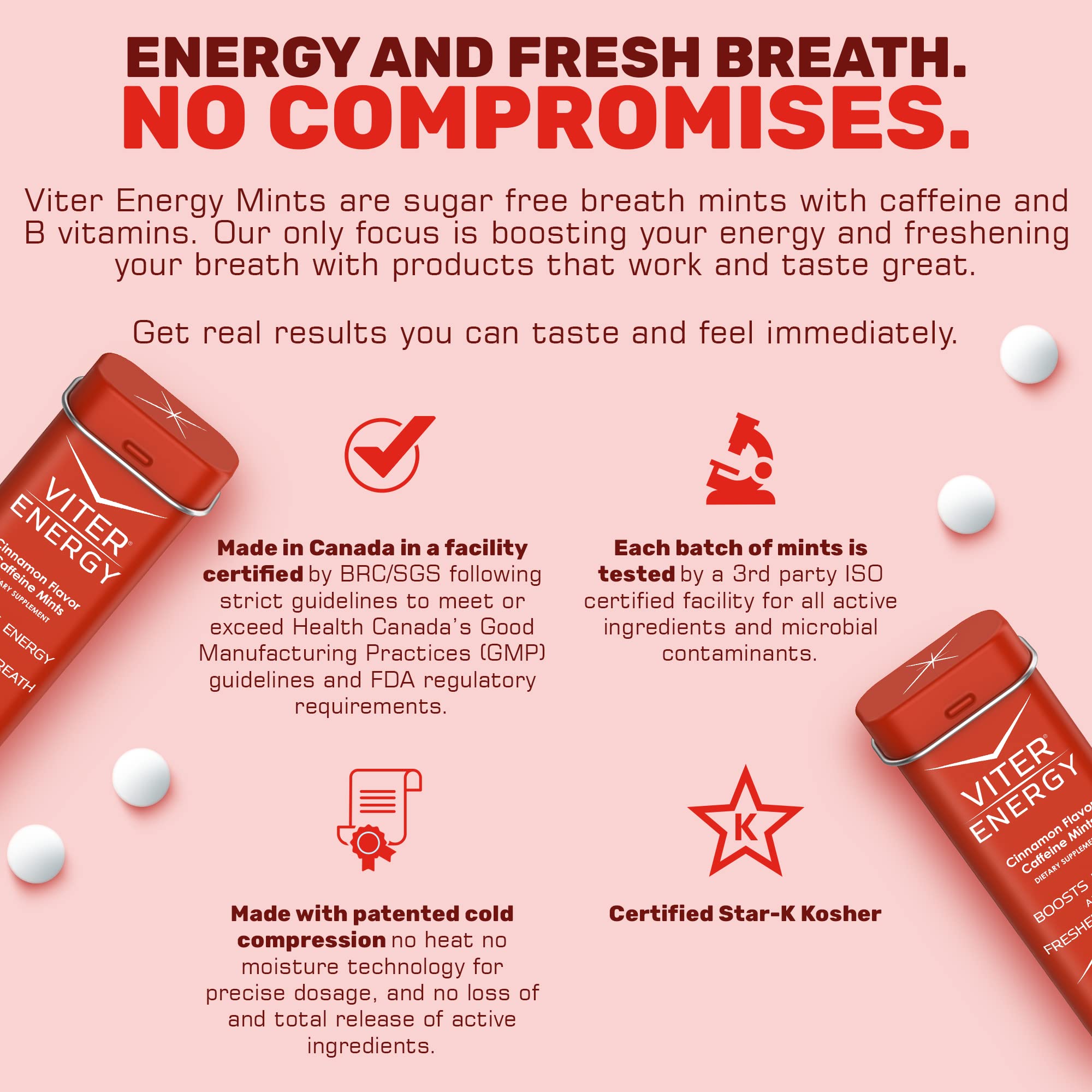 Viter Energy Cinnamon mint on a desk shot suggests a quick focus boost during study.