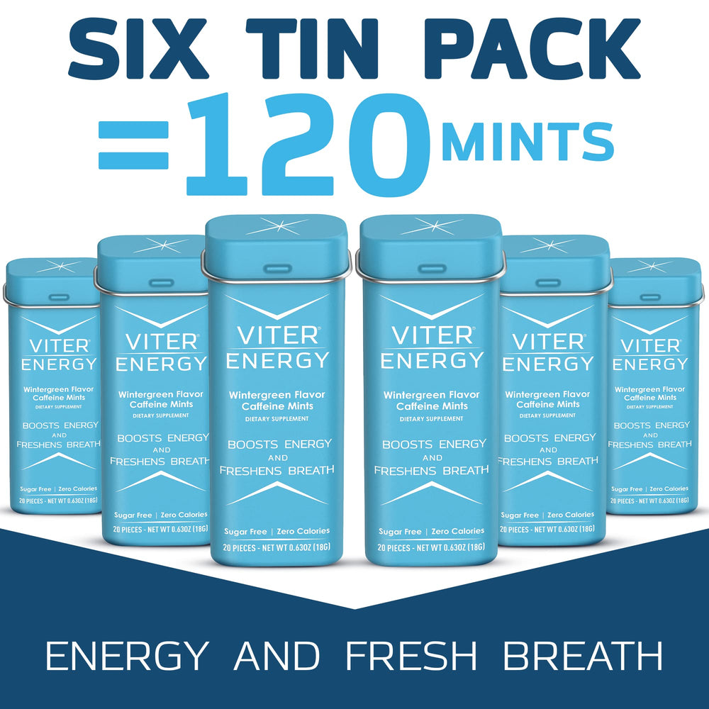 Minty aroma and refreshing finish of Viter Energy wintergreen mints.