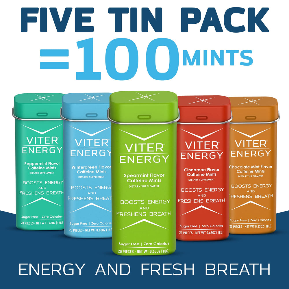 Viter Energy mints nutrition highlights B vitamins and zero calories