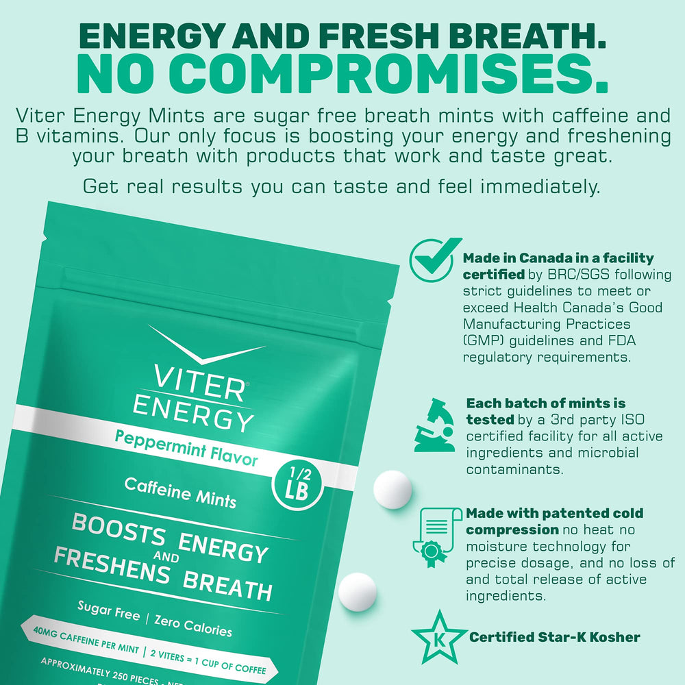 Viter Energy mints on a desk as everyday study or work companion