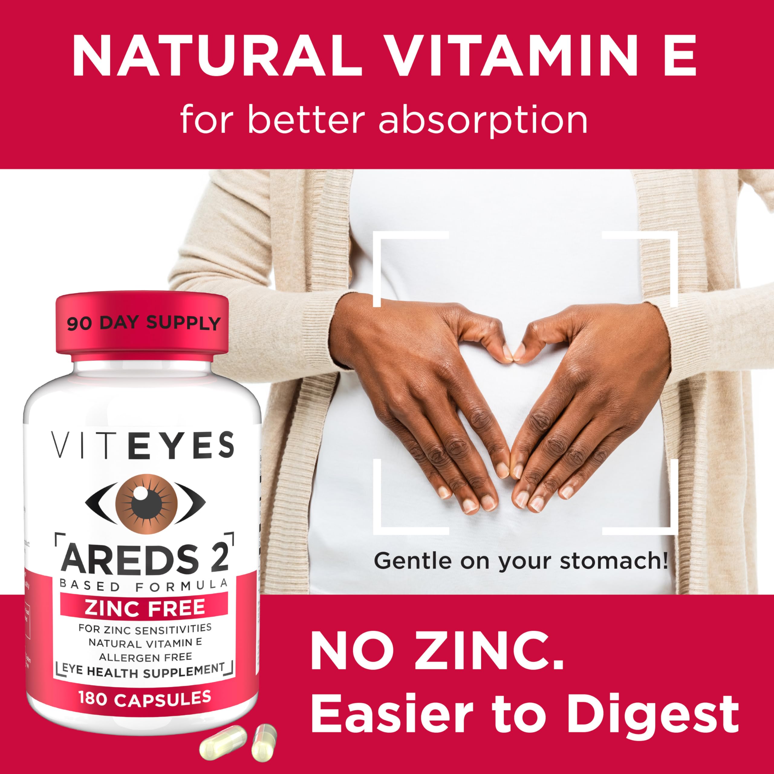 Viteyes allergen-free eye vitamins designed for sensitive users.