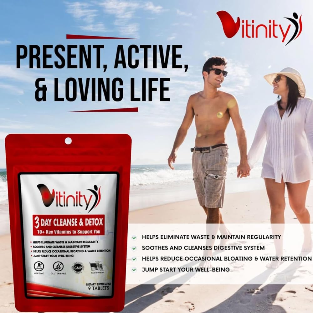 Illustration of VITINITY ingredients including botanicals and vitamins