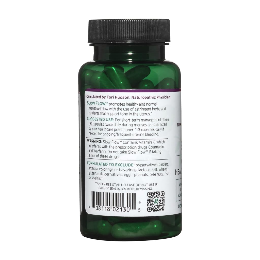 Vitanica Slow Flow ingredients scene features time-honored herbs for normal flow support.