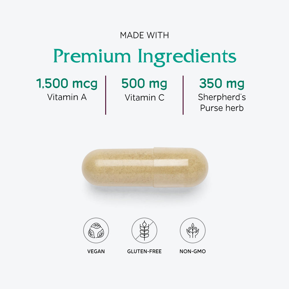 Slow Flow packaging box opened to reveal the vegan non-GMO formula.