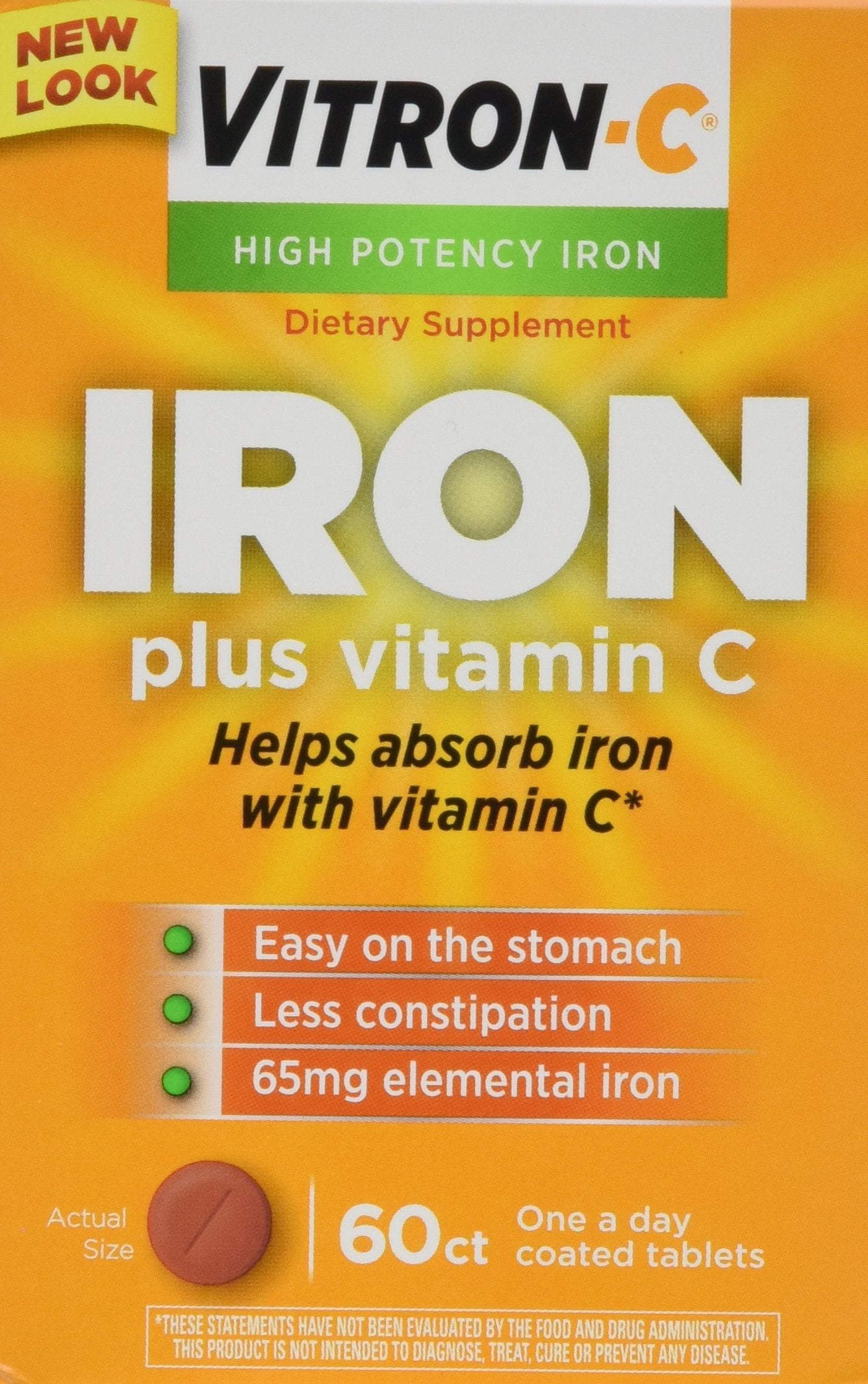 Vitron-C high potency iron supplement bottle for daily use