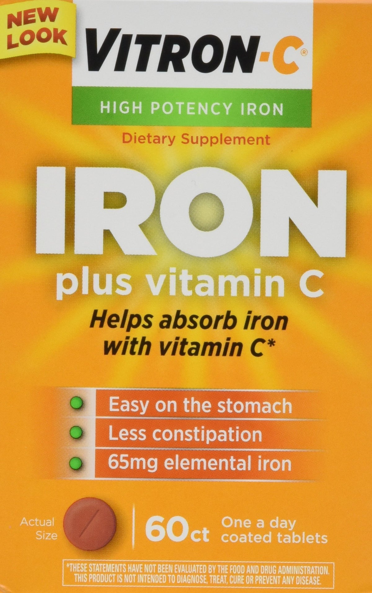 Vitron-C high potency iron supplement bottle for daily use
