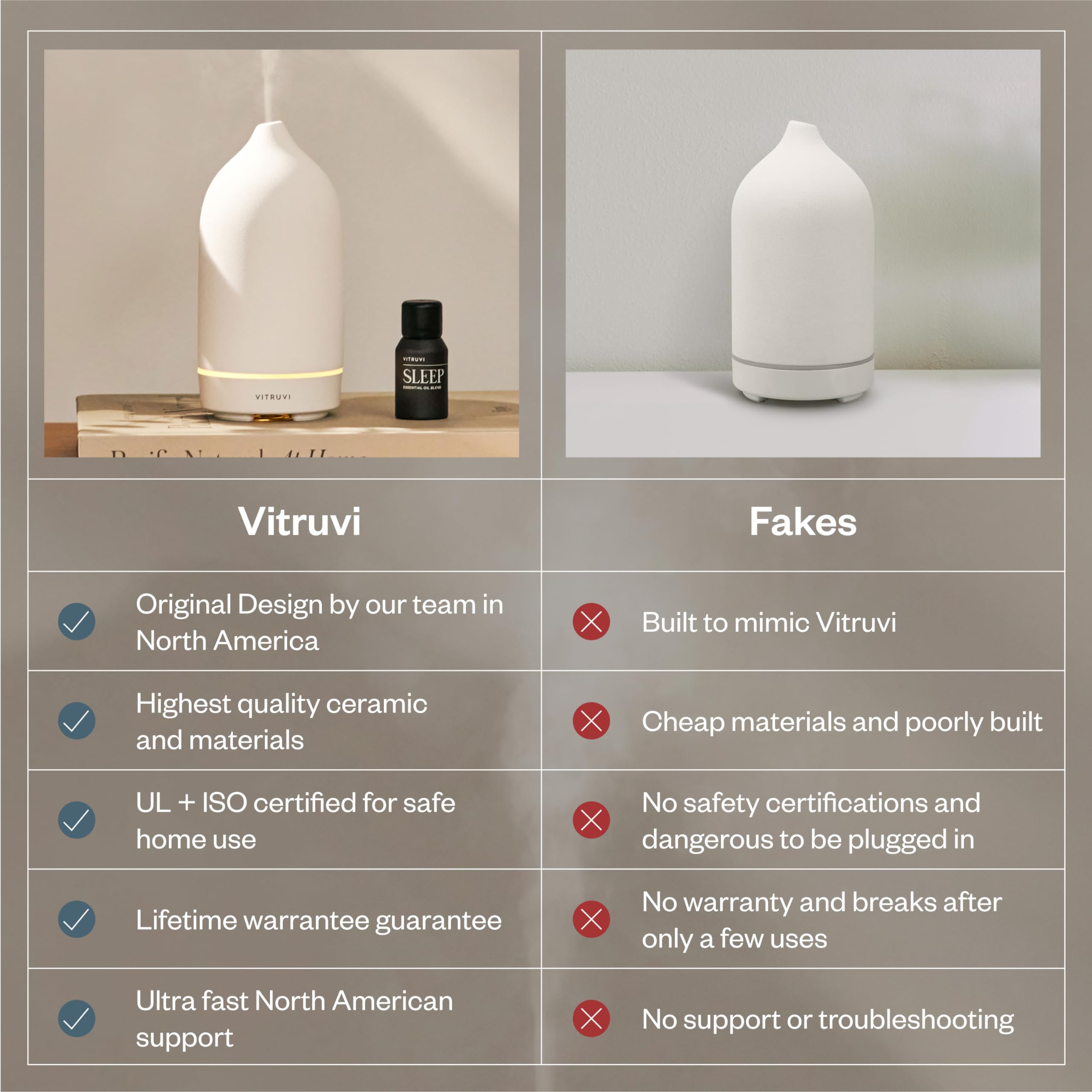 Vitruvi Stone Diffuser covers rooms up to 500 square feet with fragrance.