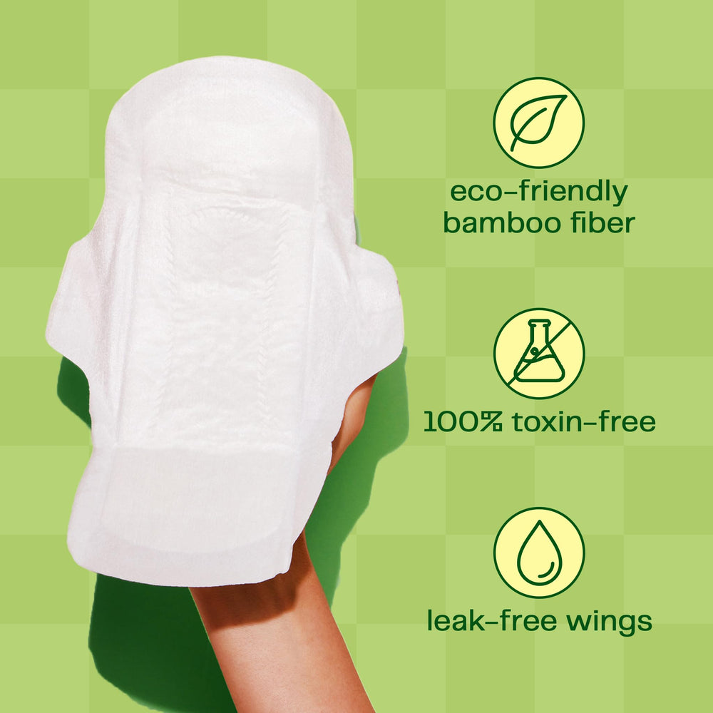 Viv for Your V bamboo core provides gentle, absorbent protection.