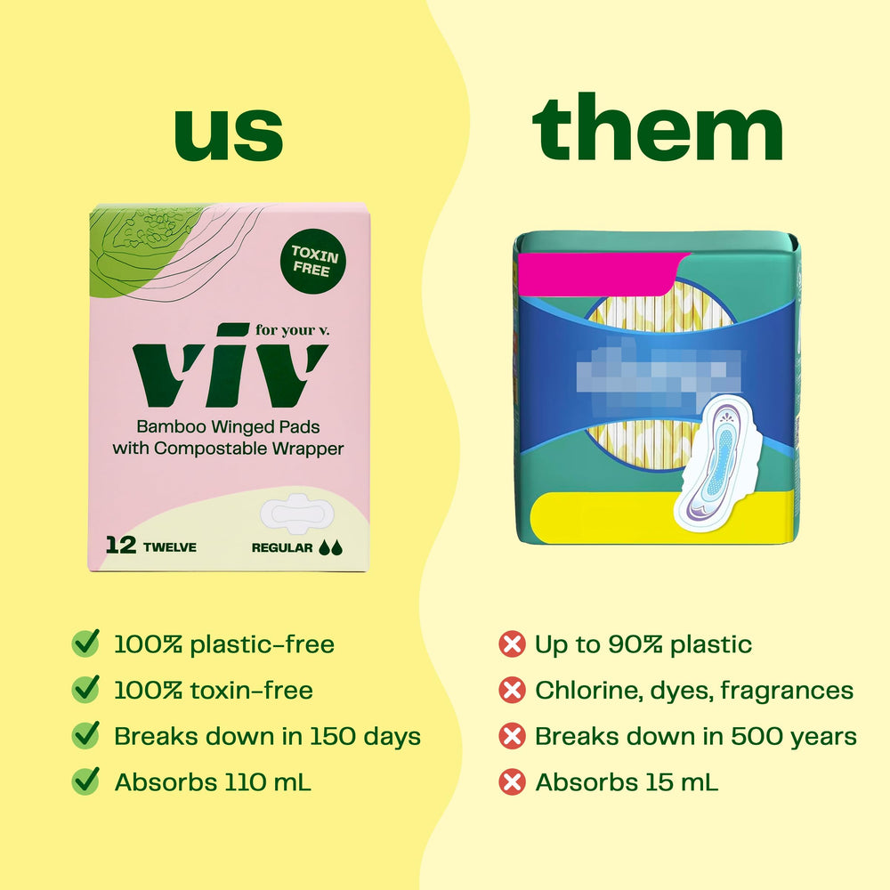 Viv for Your V thin-design pads offer discreet, comfortable wear.