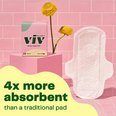 Viv for Your V pads with wings ensure secure daily wear during activity.