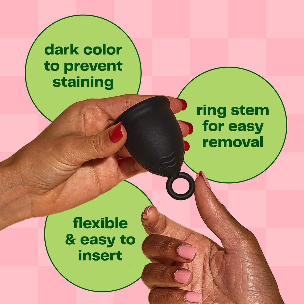 Viv for Your V small premium menstrual cup easy-removal design supports comfortable use.