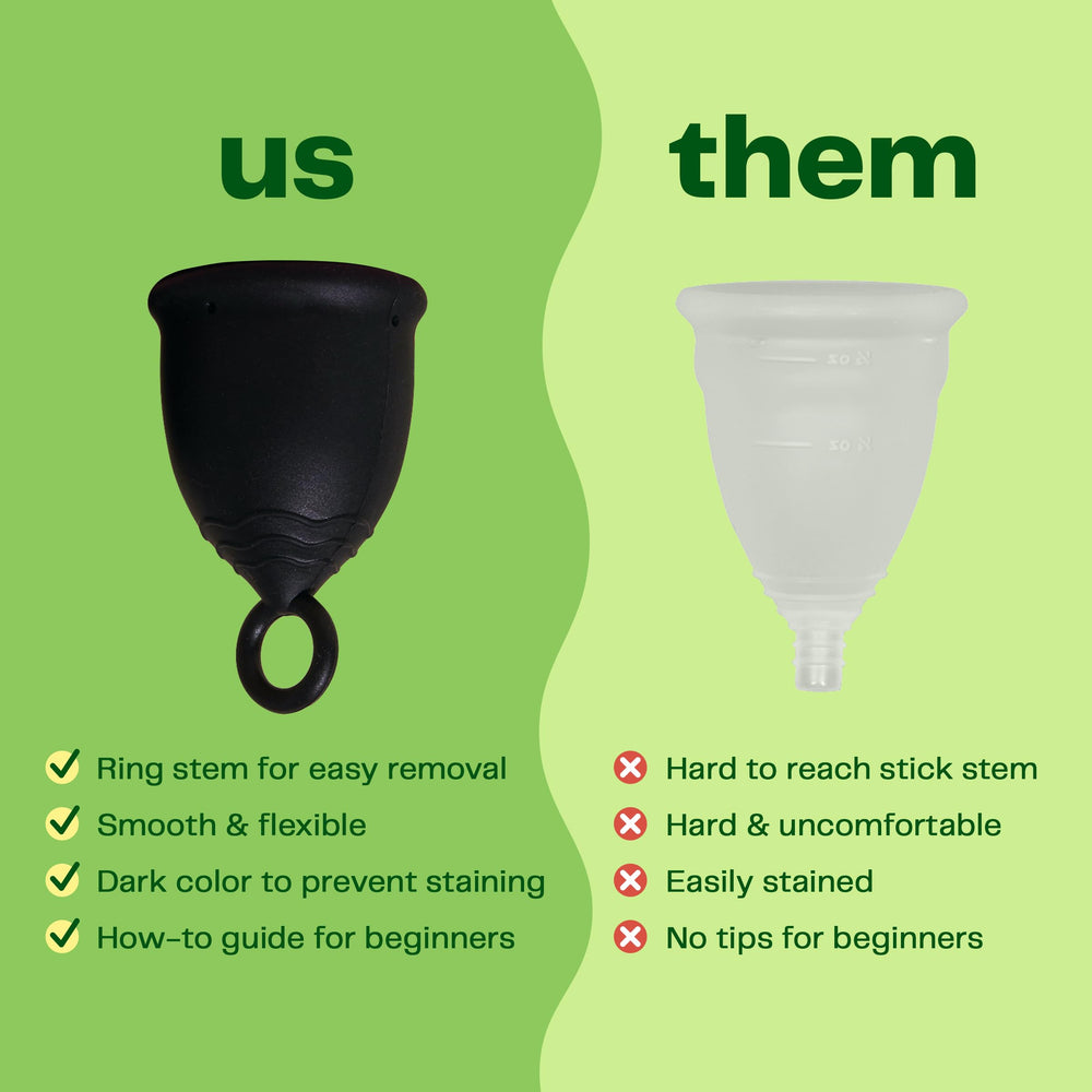 Viv for Your V small premium menstrual cup uses medical-grade silicone for safe, reusable protection.