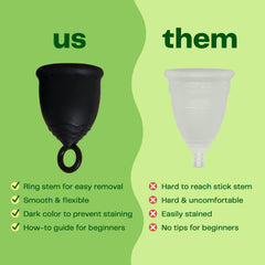 Viv for Your V small premium menstrual cup uses medical-grade silicone for safe, reusable protection.