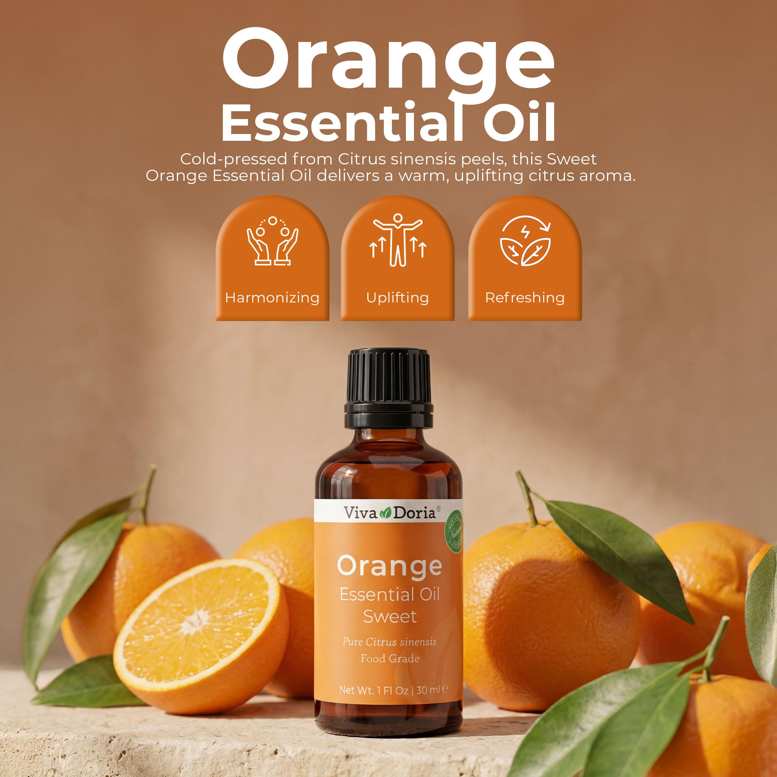 Viva Doria Aceite naranja dulce ideal para difusor y aromaterapia suave