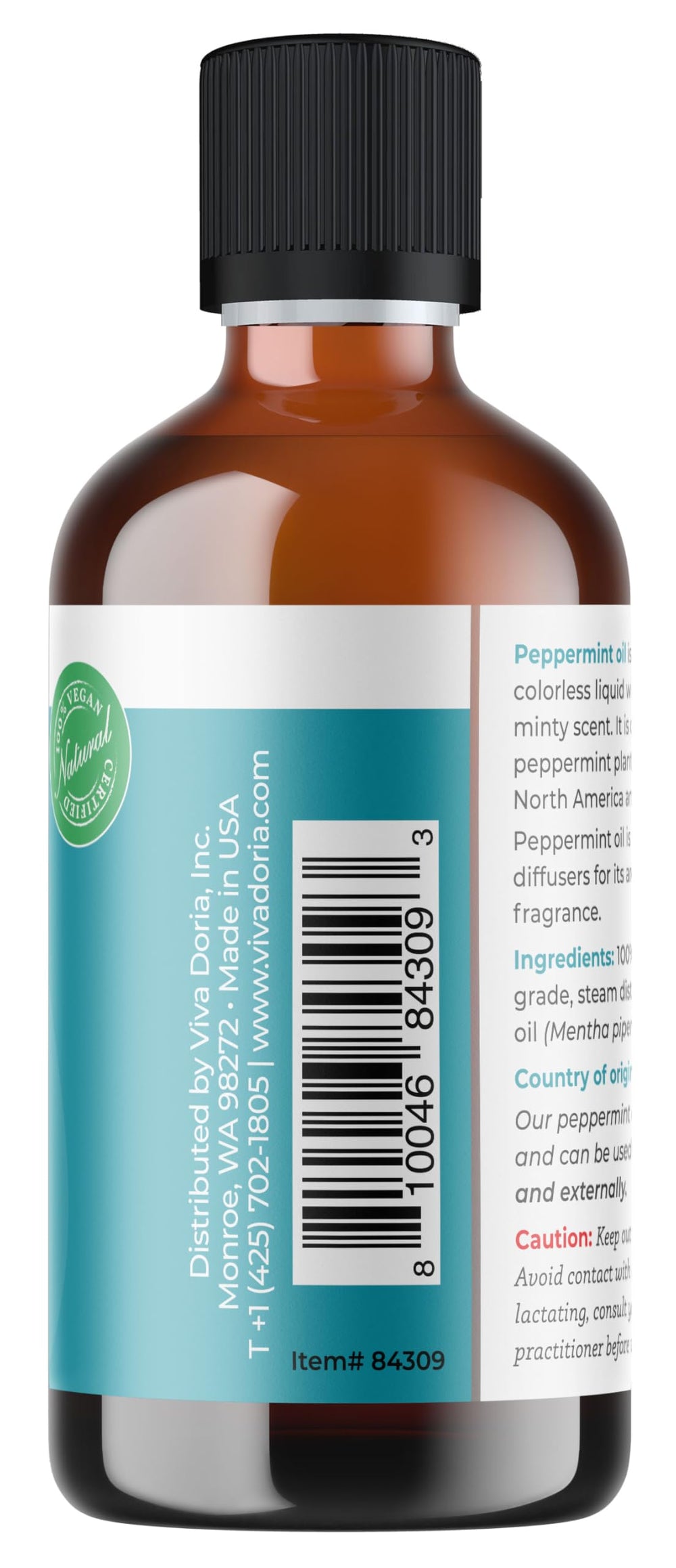Viva Doria Peppermint Oil ready to diffuse for a fresh, energizing atmosphere.