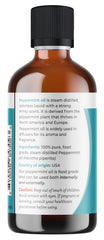 Dropper-cap reveals minty droplets from Viva Doria Peppermint Oil for easy application.