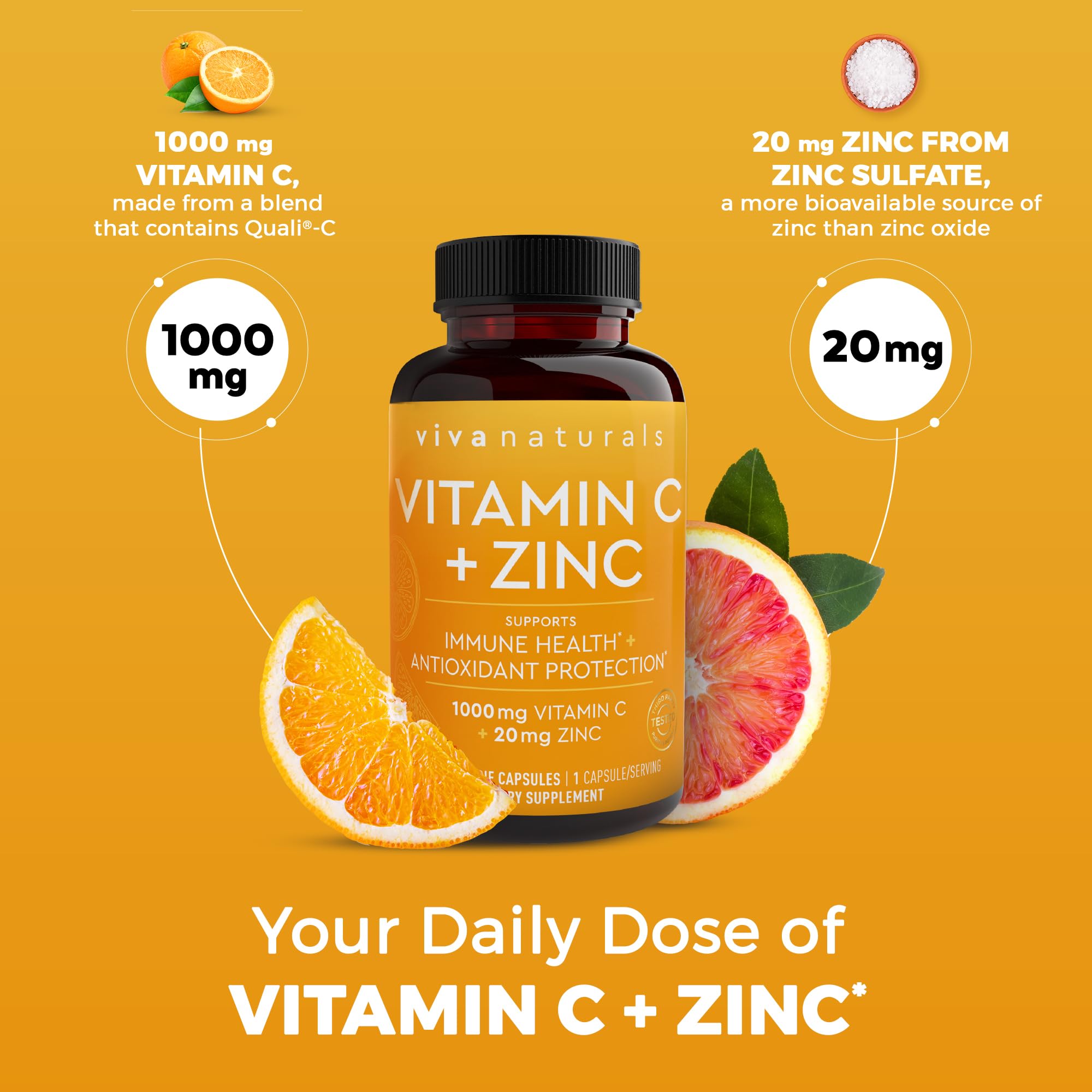 Viva Naturals immunity packaging display for year round supplementation