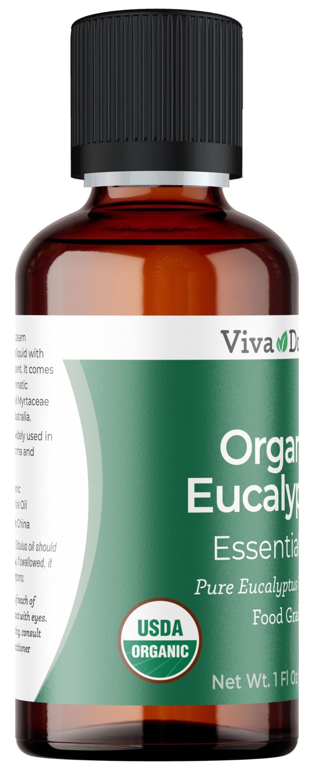 Viva Doria Aceite esencial de eucalipto envase oscuro que conserva potencia