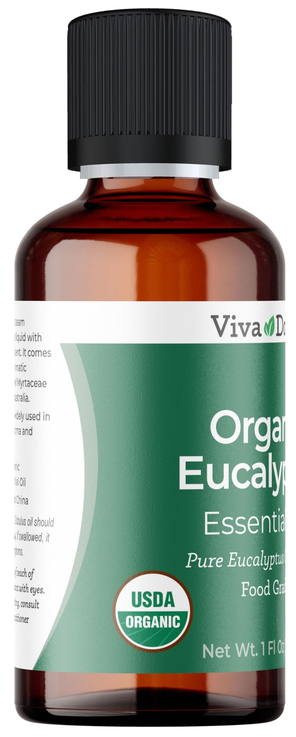 Viva Doria Aceite esencial de eucalipto envase oscuro que conserva potencia