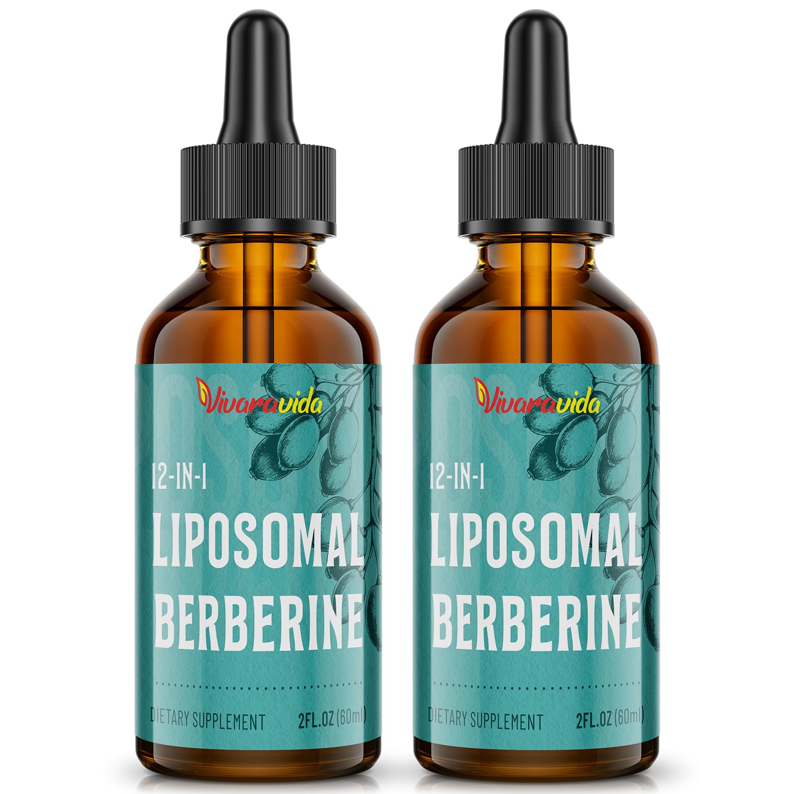 Vivaravida Berberine Drops bottle with a clean label for convenient daily use