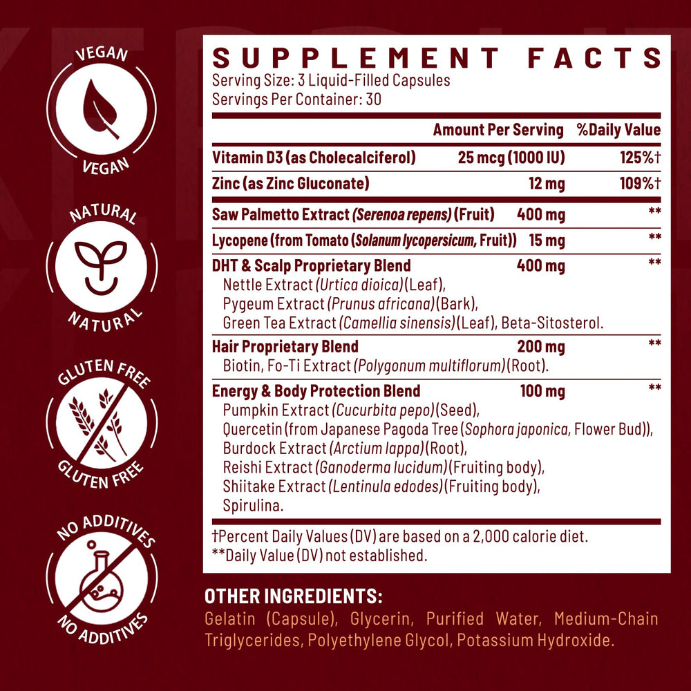 Vivaravida DHT Blocker liquid capsules ready for quick absorption