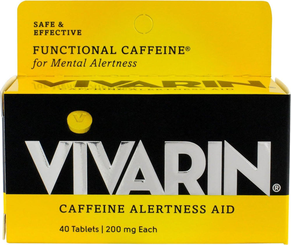 Vivarin alertness aid box front for quick focus support
