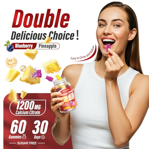 VivaVitalize gummies in blueberry and pineapple flavor for daily calcium boost.