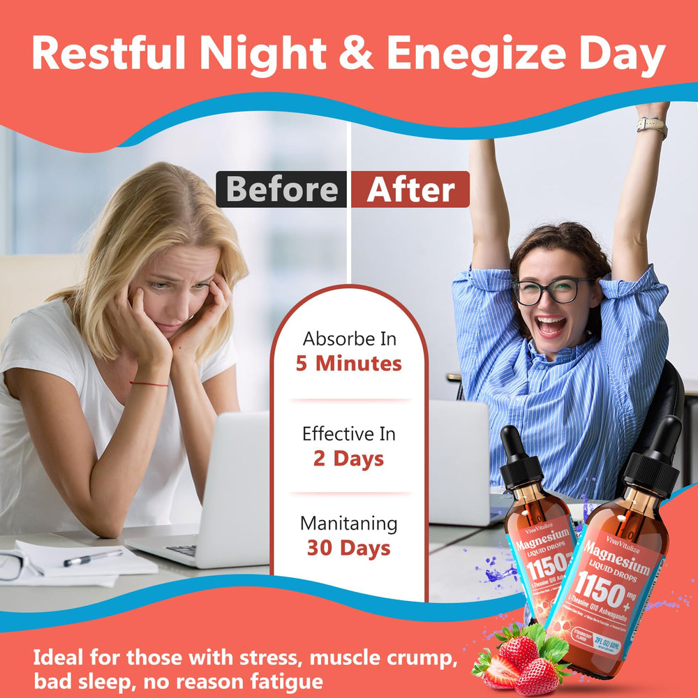 VivaVitalize CoQ10 and B vitamins blend in liquid for energy and nutrient support.