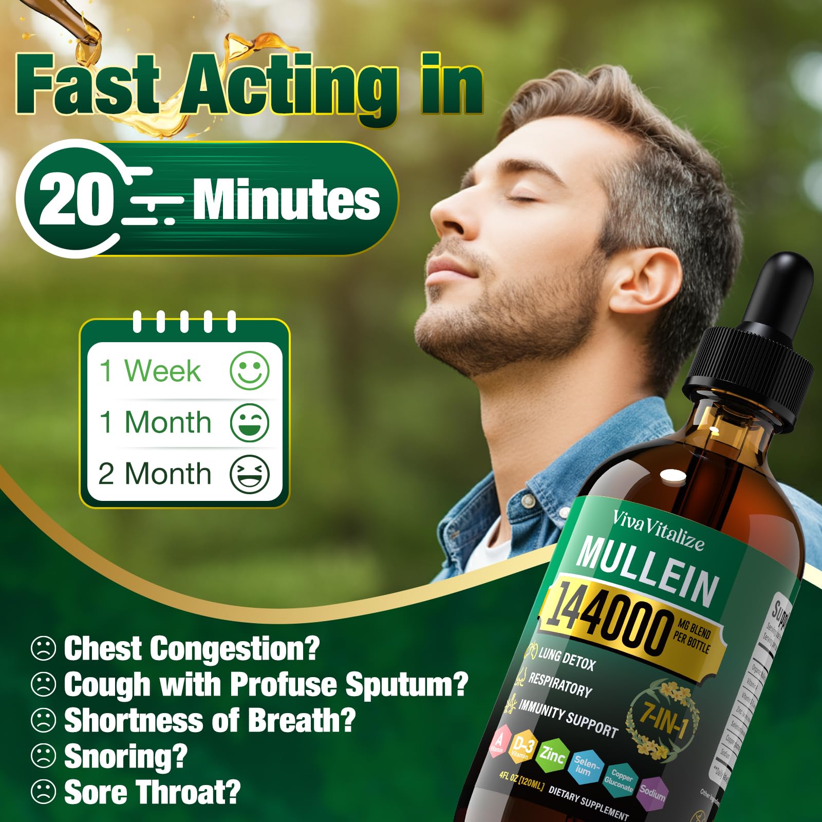 VivaVitalize Mullein Drops with dried mullein leaves.