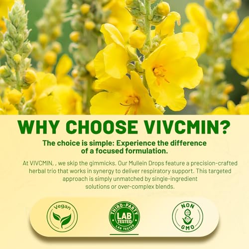vivcmin Mullein Drops 2 fl oz packaging detail