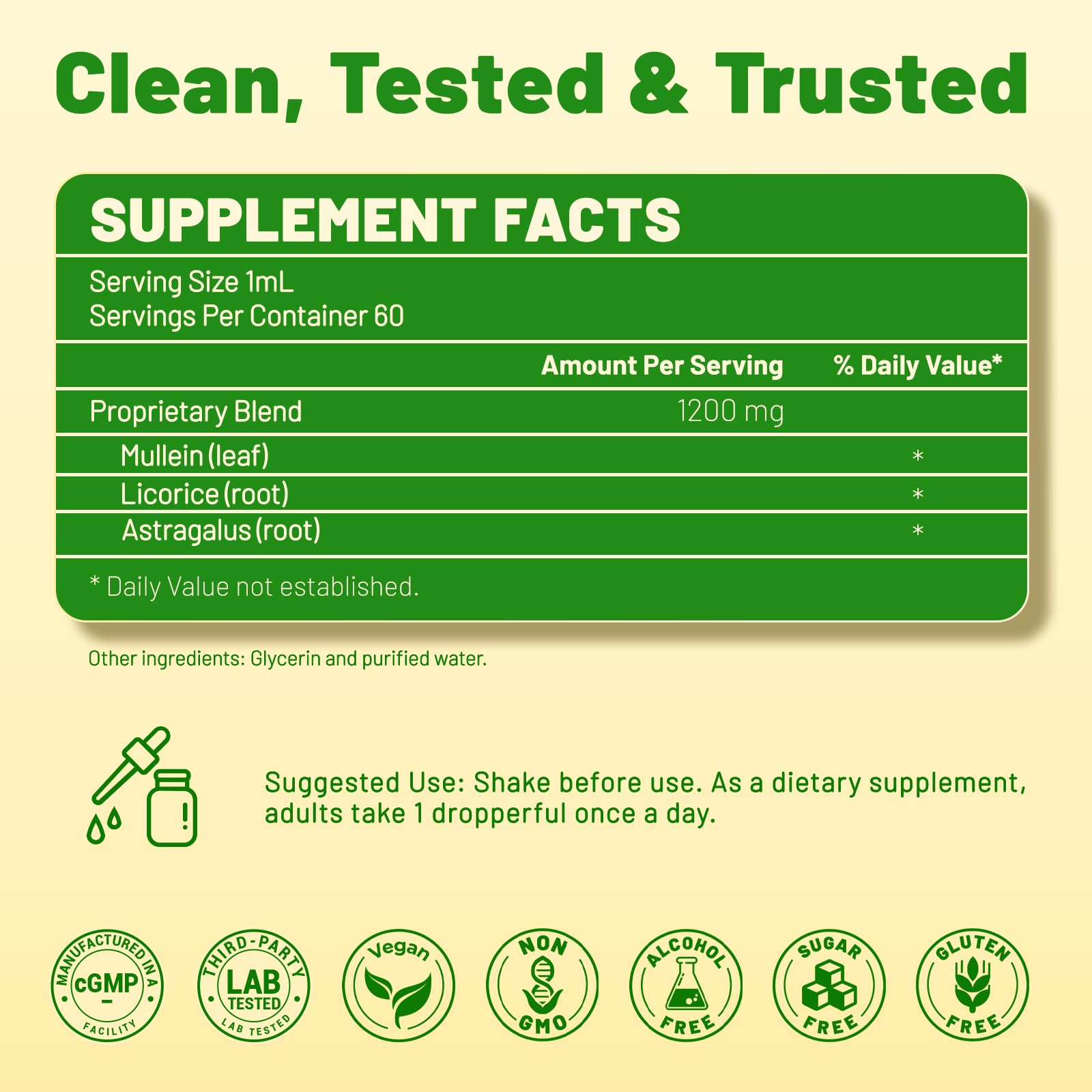 vivcmin Mullein Drops bottle on a clean counter